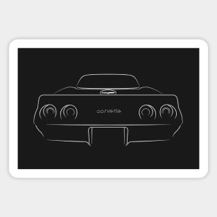 1980 Chevrolet C3 Corvette - rear stencil, white Magnet